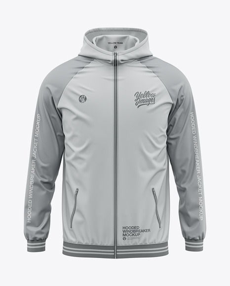 Hooded Windbreaker Mockup apparel 12058