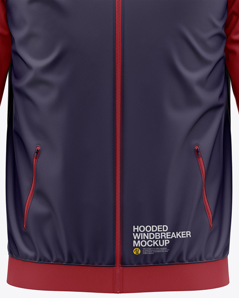 Hooded Windbreaker Mockup outerwear 12064