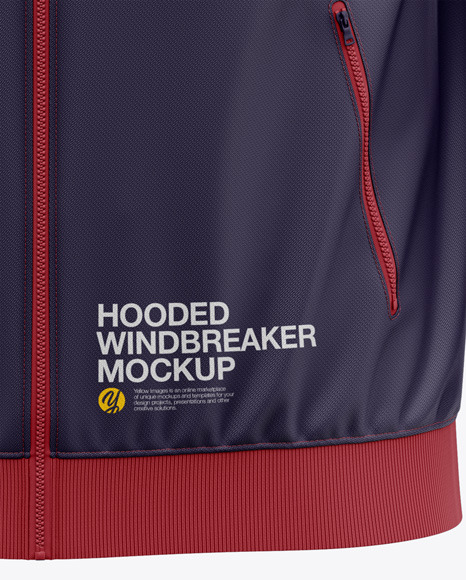 Hooded Windbreaker Mockup outwear 12066