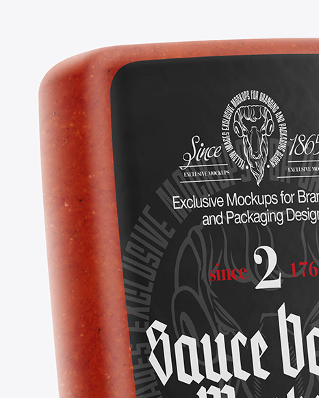 Sauce Bottle Mockup PSD #1