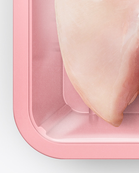 Plastic Tray With Chiken Fillet Mockup PSD #7
