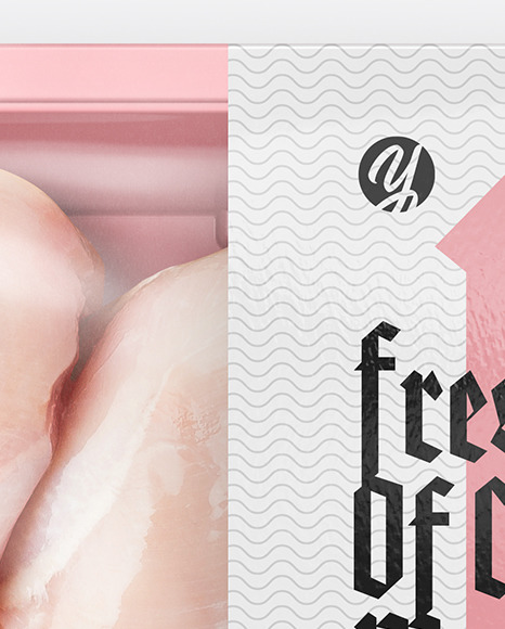 Plastic Tray With Chiken Fillet Mockup PSD #5