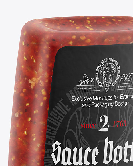 Sauce Bottle Mockup PSD #2