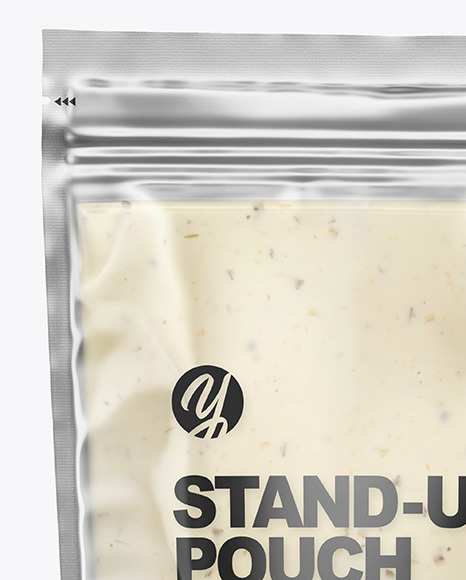 Clear Plastic Pouch w  Tar Tar Sauce Mockup PSD #6