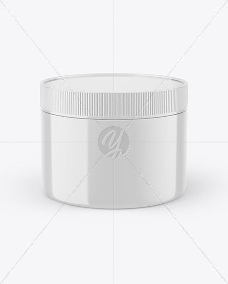 Glossy Jar Mockup PSD #3