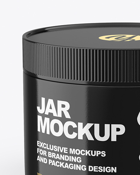 Glossy Jar Mockup PSD #2