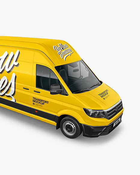Panel Van Mockup - Half Side View