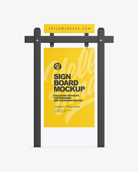 Real Estate Sign Board Mockup PSD #2