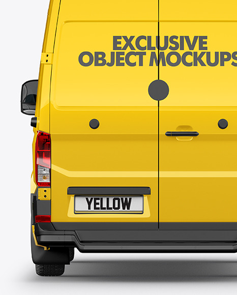 Panel Van Mockup - Back View