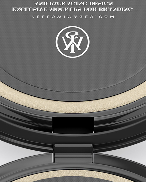 Cosmetic Compact Powder Mockup PSD #2