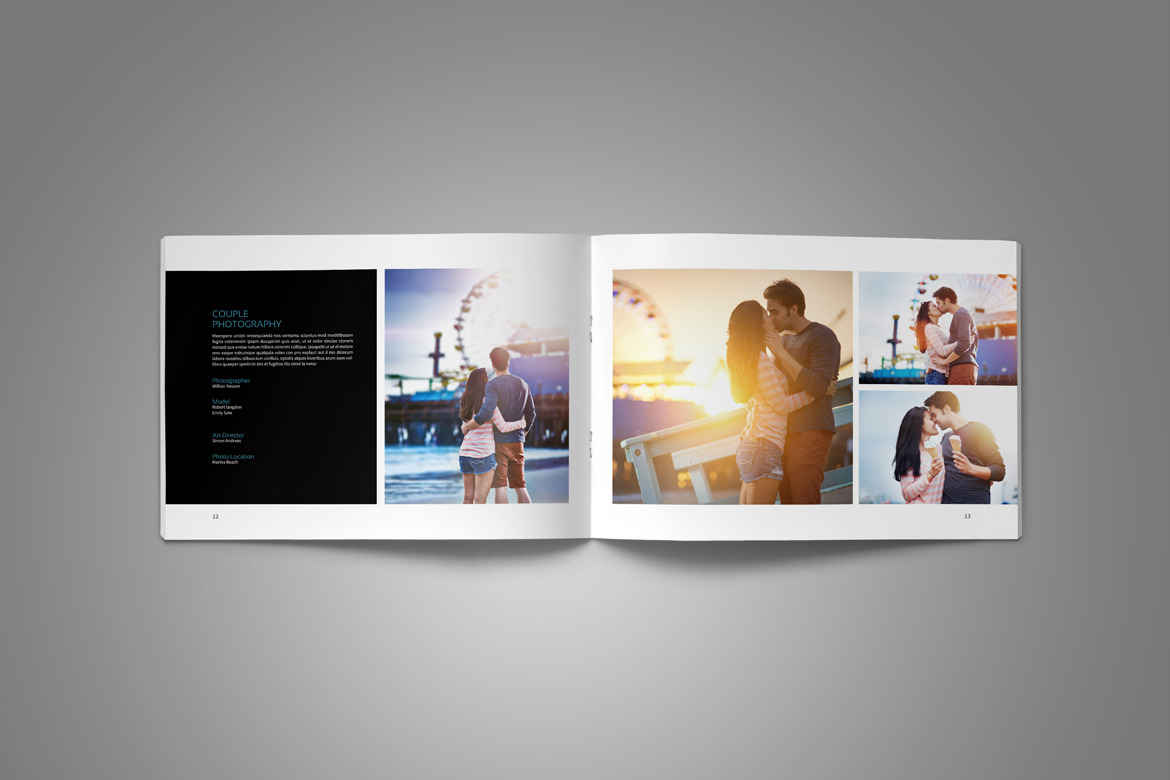 Simple Photo Album on Yellow Images Creative Store