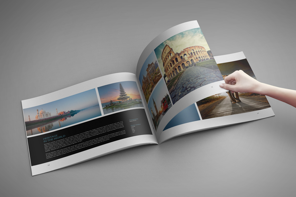 Simple Photo Album on Yellow Images Creative Store