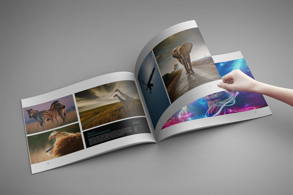 Simple Photo Album on Yellow Images Creative Store