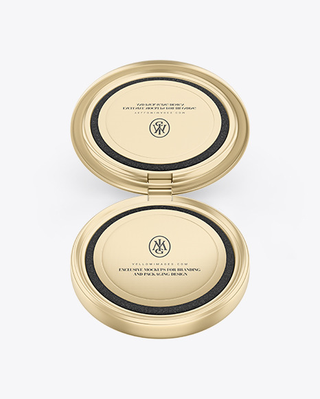 Metallic Cosmetic Powder Mockup PSD #2