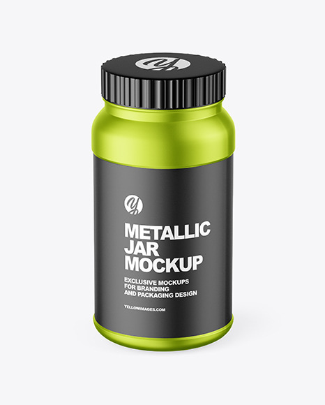 Matte Metallic Jar Mockup