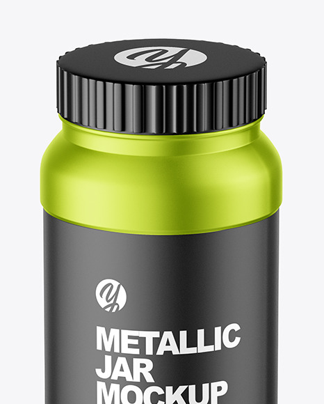 Matte Metallic Jar Mockup PSD #2
