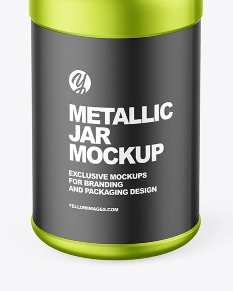 Matte Metallic Jar Mockup PSD #1