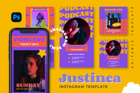 Justinea Instagram Template