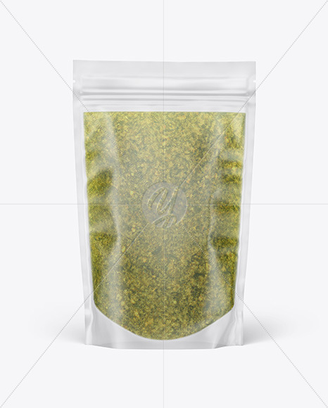 Frosted Plastic Pouch w  Pesto Sauce Mockup PSD #3