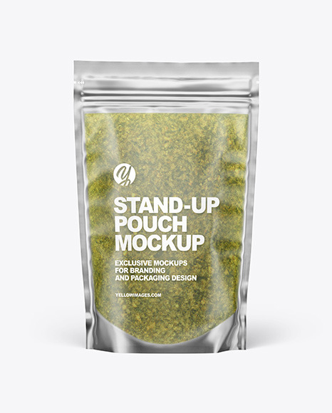 Frosted Plastic Pouch w  Pesto Sauce Mockup PSD #2