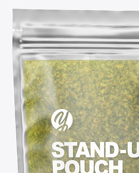 Frosted Plastic Pouch w  Pesto Sauce Mockup PSD #6