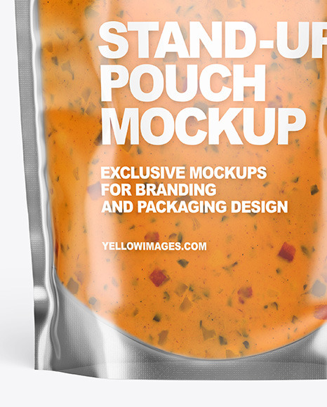Clear Plastic Pouch w  Chipotle Sauce Mockup PSD #5