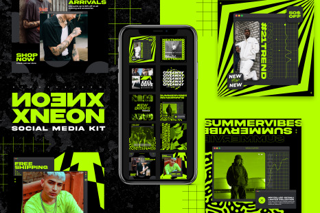 XNeON Instagram Post Kit