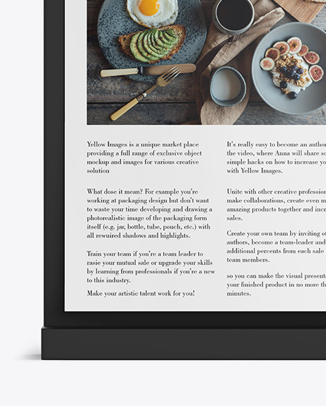 Table Tent With Binder Mockup PSD #1