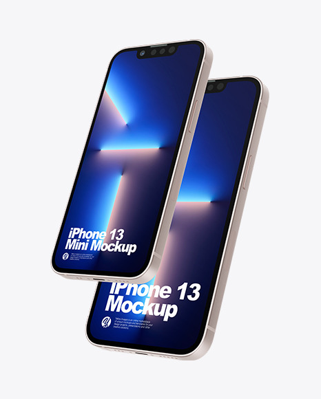 iPhone 13 and iPhone 13 Mini Mockup