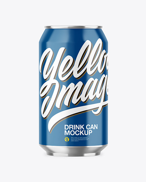 330ml Glossy Drink Can Mockup