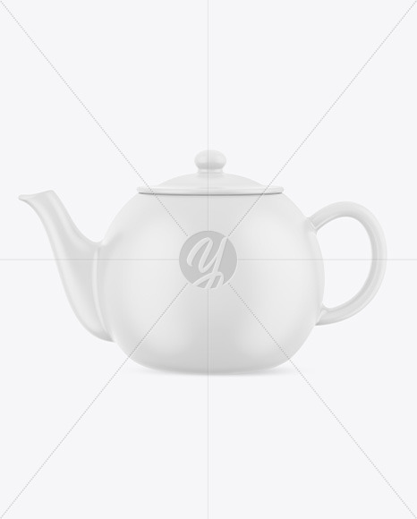 Matte Teapot Mockup PSD #3