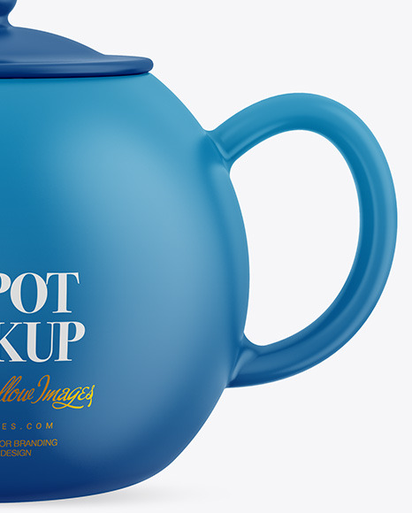 Matte Teapot Mockup PSD #1