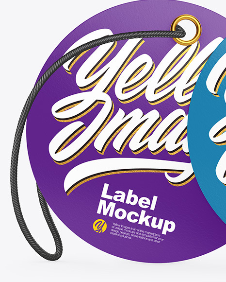 Two Round Labels w  Rope Mockup PSD #2