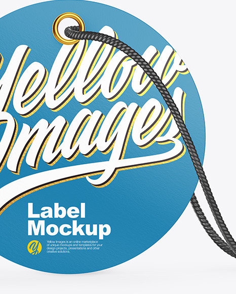 Two Round Labels w  Rope Mockup PSD #1