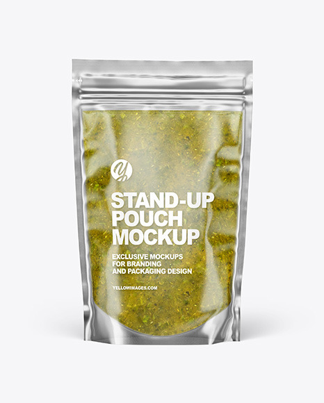 Clear Plastic Pouch w  Spicy Herbs Sauce Mockup PSD #2