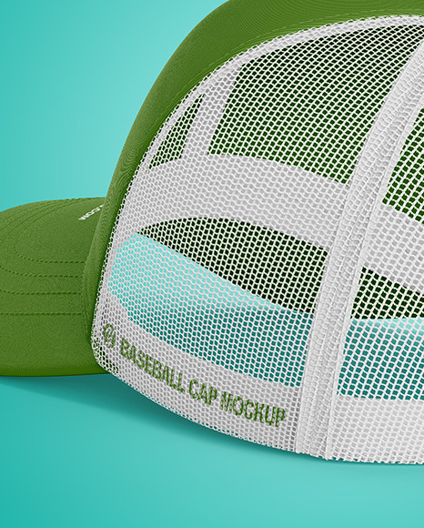 Baseball Cap Mockup   Back Half Side View PSD #1