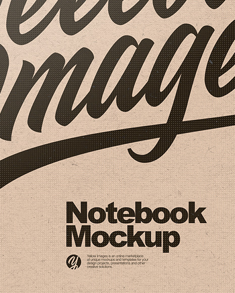 Kraft Paper Notebook Mockup PSD #1