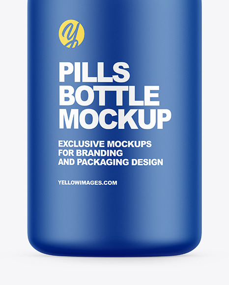Matte Pills Bottle Mockup PSD #1