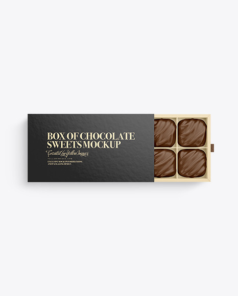 Box of Chocolate Sweets Mockup