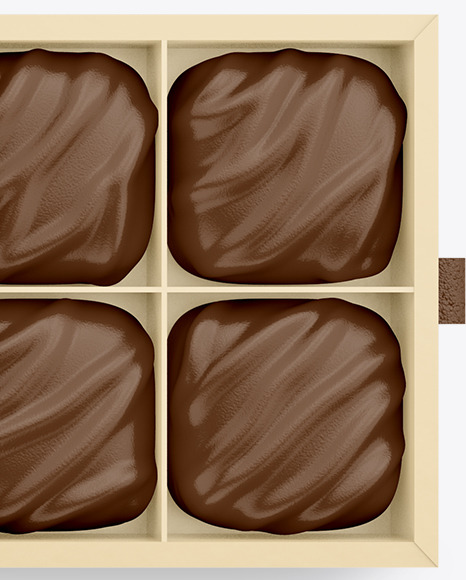 Box of Chocolate Sweets Mockup PSD #2