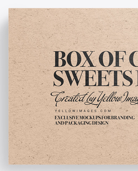 Kraft Paper Box of Chocolate Sweets Mockup PSD #4