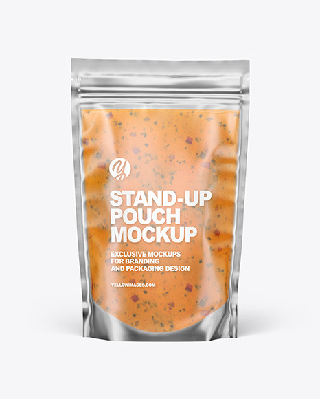 Frosted Plastic Pouch w  Chipotle Sauce Mockup PSD #2