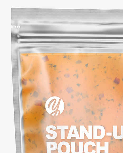 Frosted Plastic Pouch w  Chipotle Sauce Mockup PSD #6
