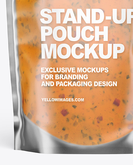 Frosted Plastic Pouch w  Chipotle Sauce Mockup PSD #5