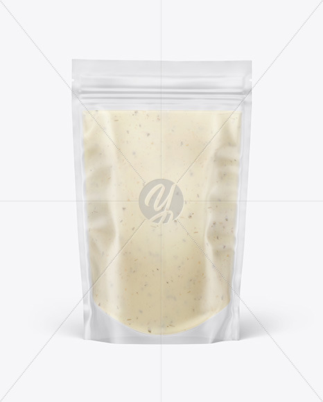 Frosted Plastic Pouch w  Tar Tar Sauce Mockup PSD #3