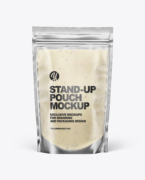 Frosted Plastic Pouch w  Tar Tar Sauce Mockup PSD #2
