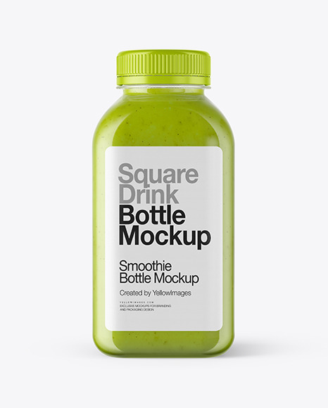 Green Smoothie Bottle Mockup - Free Download Images High Quality