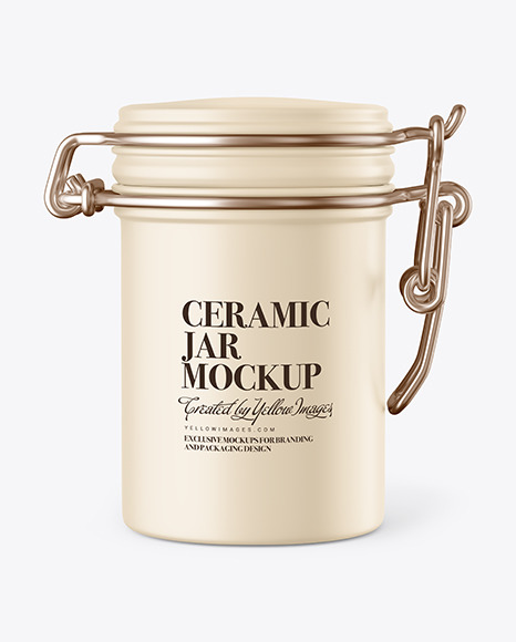 Matte Ceramic Jar Mockup