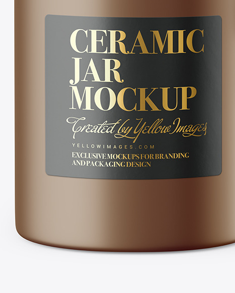 Matte Ceramic Jar Mockup PSD #6