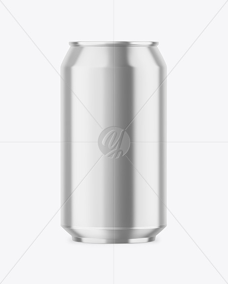 330ml Glossy Metallic Drink Can Mockup PSD #3